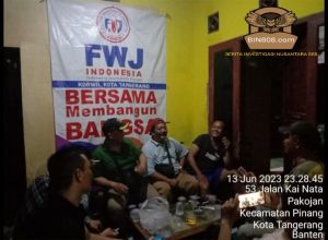 LSM Komando berkunjung Pos FWJI Tanggerang Kota