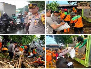 Upaya Polisi Dan 3 Pilar Dengan Adanya Tanggul Jebol di TL Pertigaan HeK Kramatjati