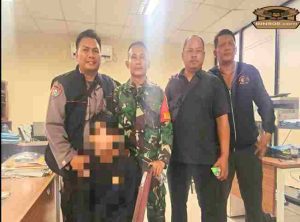 Sinergitas Babinsa Dan Bhabinkamtibmas Harapan Mulya Tangkap Pelaku Pencurian Sepeda Motor