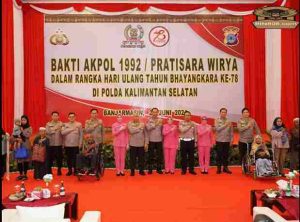 Menyongsong HUT ke-78 Bhayangkara, Akpol 1992 Pratisara Wirya Gelar Bakti Kesehatan di Kalsel