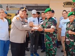 Koramil 05/Cilincing Ucapkan Selamat HUT Bhayangkara ke-78 kepada Polsek Cilincing