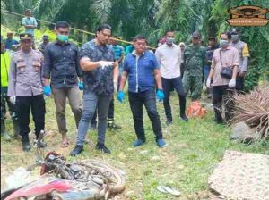 Polisi Olah TKP Penemuan Seorang Pria Meninggal di Perkebunan PT Satya Agung
