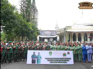 Pangdam III/Slw Berangkatkan Anggota Mudik Gratis