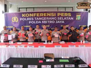 Polres Tangsel Tangkap 23 Tersangka Kejahatan Jalanan dan Curanmor Selama Maret–April 2025