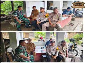 Sinergitas TNI-Polri dan Pemdes, Jaga Kondusifitas di Wilayah Desa Liangjulang
