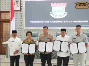 Minimalisir Fatalitas terhadap Korban Kecelakaan Lalu Lintas di Tangerang, Polisi, Pemda, BPJS, Jasa Raharja dan Rumah Sakit tandatangani Nota Kesepakatan Bersama (MoU)