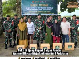 Bakti di Ujung Negeri, Satgas Pamtas Yonarmed 11 Kostrad Wujudkan Kepedulian di Perbatasan