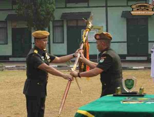 Amanat Pangdam III/Slw Dibacakan Oleh Kasdam Saat Pimpin Sertijab Danyonarhanud 3/YBY di Bandung