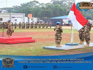 Satgas Kizi TNI Konga XX-V MONUSCO Laksanakan Upacara Tanggal 17 Juli 2025 di Daerah Misi