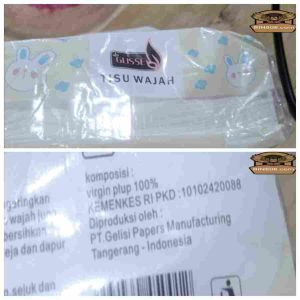 Tisu Wajah GLISSE PT.Gelisi Papers Manufacturing Diduga Kangkangi Aturan Pemerintah Dalam Peredarannya
