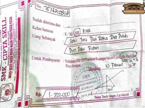 SMK Cipta Skill Kangkangi Aturan Yang Melarang Pungutan Perpisahan (Wisuda): Memberatkan Orang Tua Siswa