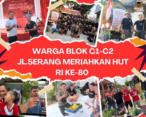 Warga Blok C1-C2 Jalan Serang Meriahkan HUT RI ke-80 dengan Karnaval dan Lomba Agustusan