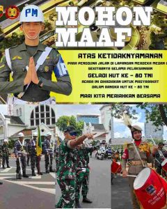 Jelang HUT ke-80 TNI di Medan, Warga Diajak Meriahkan Bersama