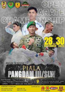 Open Karate Championship Piala Pangdam III/Slw 2025 Digelar di Bandung