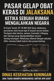 Dugaan Pasar Gelap Obat Keras di Jalaksana — Ketika Sebuah Rumah Disebut Mengalahkan Negara