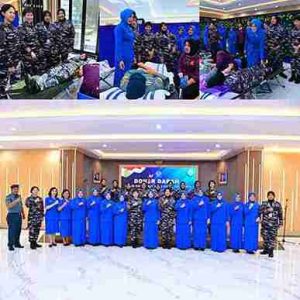 Sambut HUT Ke-63 Kowal, Prajurit Wanita TNI AL Gelar Donor Darah Wujud Pengabdian Untuk Negeri