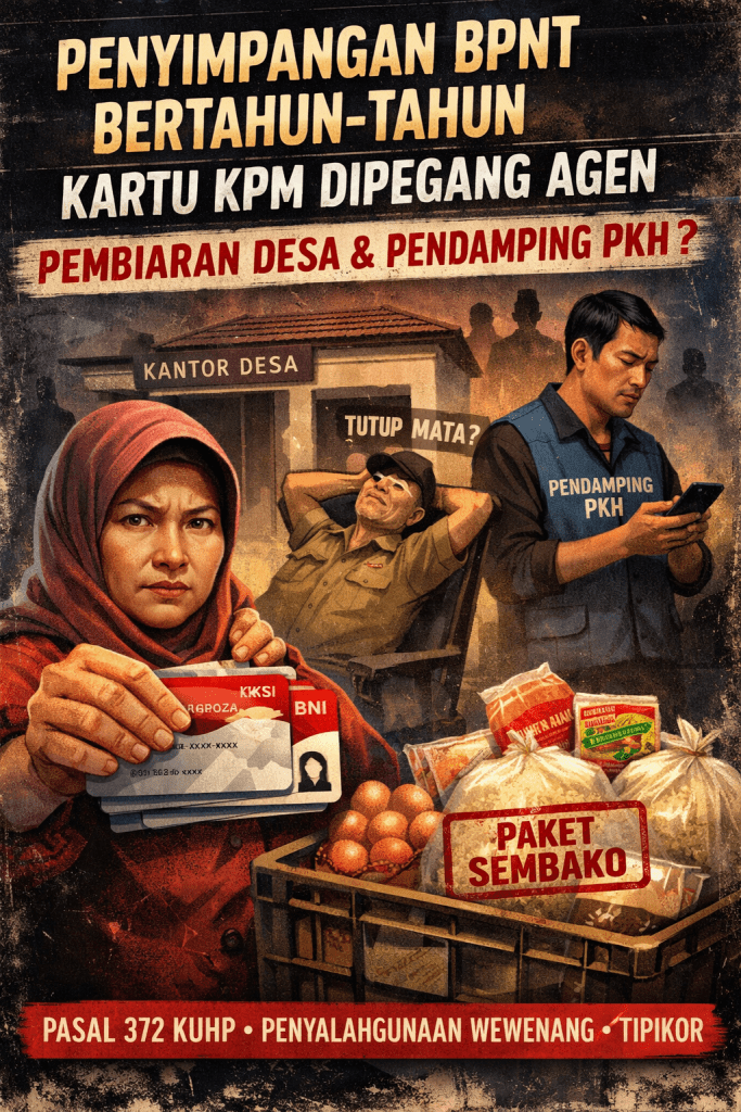 BPNT Menyimpang Bertahun-Tahun, Kartu KPM Dikuasi AGEN: Diduga Terjadi Pembiaran STRUKTURAL Dari Desa Hingga Pendamping PKH