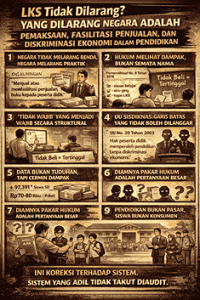LKS Tidak Dilarang? Negara Justru Melarang Pemaksaan, Fasilitasi Penjualan, Dan Diskriminasi Ekonomi Dalam Pendidikan