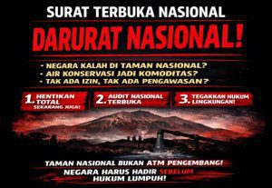 ULTIMATUM TERBUKA KEPADA KEPALA BALAI TNGC “Izin Air Tidak Pernah Ada, TNGC Nyatakan Pelanggaran Serius — Negara Wajib Bertindak”