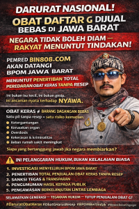 Pemred BIN808.COM Akan Mendatangi BPOM Jawa Barat Membahas Peredaran Obat Daftar G yang Dijual Bebas di Wilayah Jawa Barat