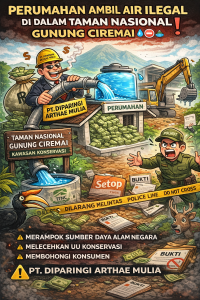 AIR TAMAN NASIONAL DIDUGA DIEKSPLOITASI PT. DIPARINGI ARTHAE MULIA ± SETAHUN: KEDAULATAN HUKUM LINGKUNGAN INDONESIA DI AMBANG RUNTUH DI MATA INTERNASIONAL